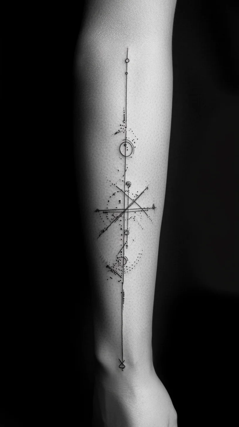 Astral Elegance: The Cosmic Compass Tattoo for the Celestial Soul