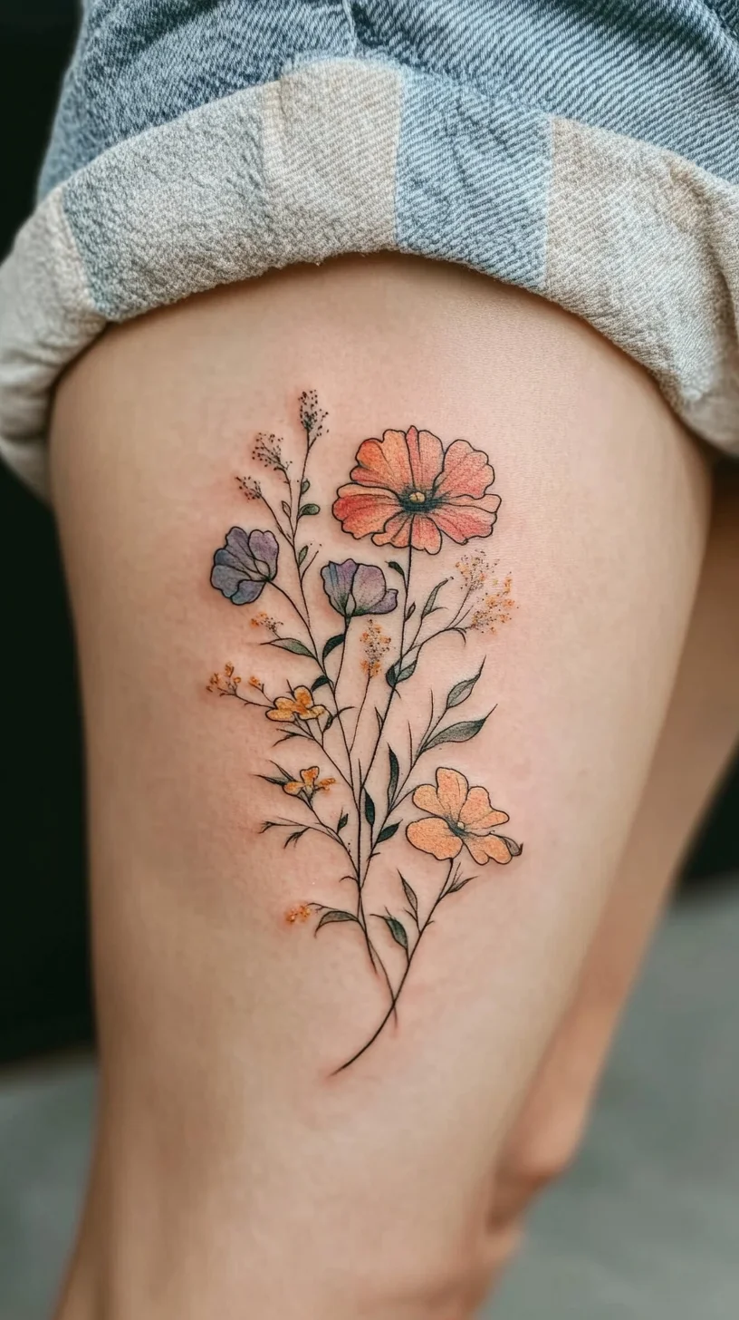 Blooming Beauty: Embrace the Trend of Watercolor Flower Tattoos