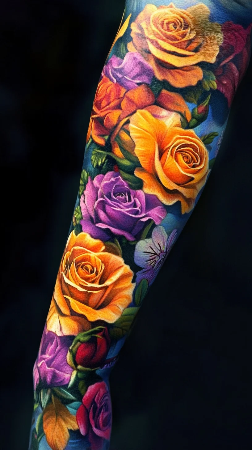 Blooming Elegance: Vibrant Floral Sleeve Tattoo Ideas for Every Style