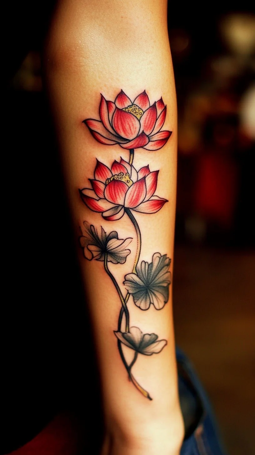 Blooming Elegance: Vibrant Lotus Tattoo Inspiration for Your Next Ink