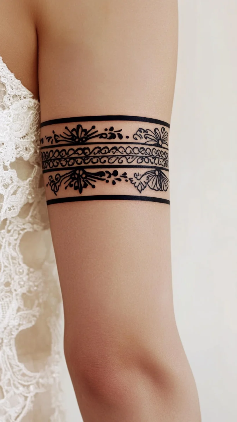 Bold Black Line Art: A Unique Take on Temporary Body Adornment