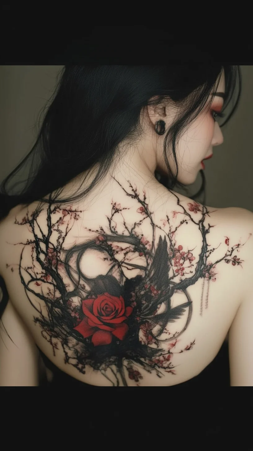 Bold Floral Elegance: Transform Your Back with Stunning Floral Tattoos