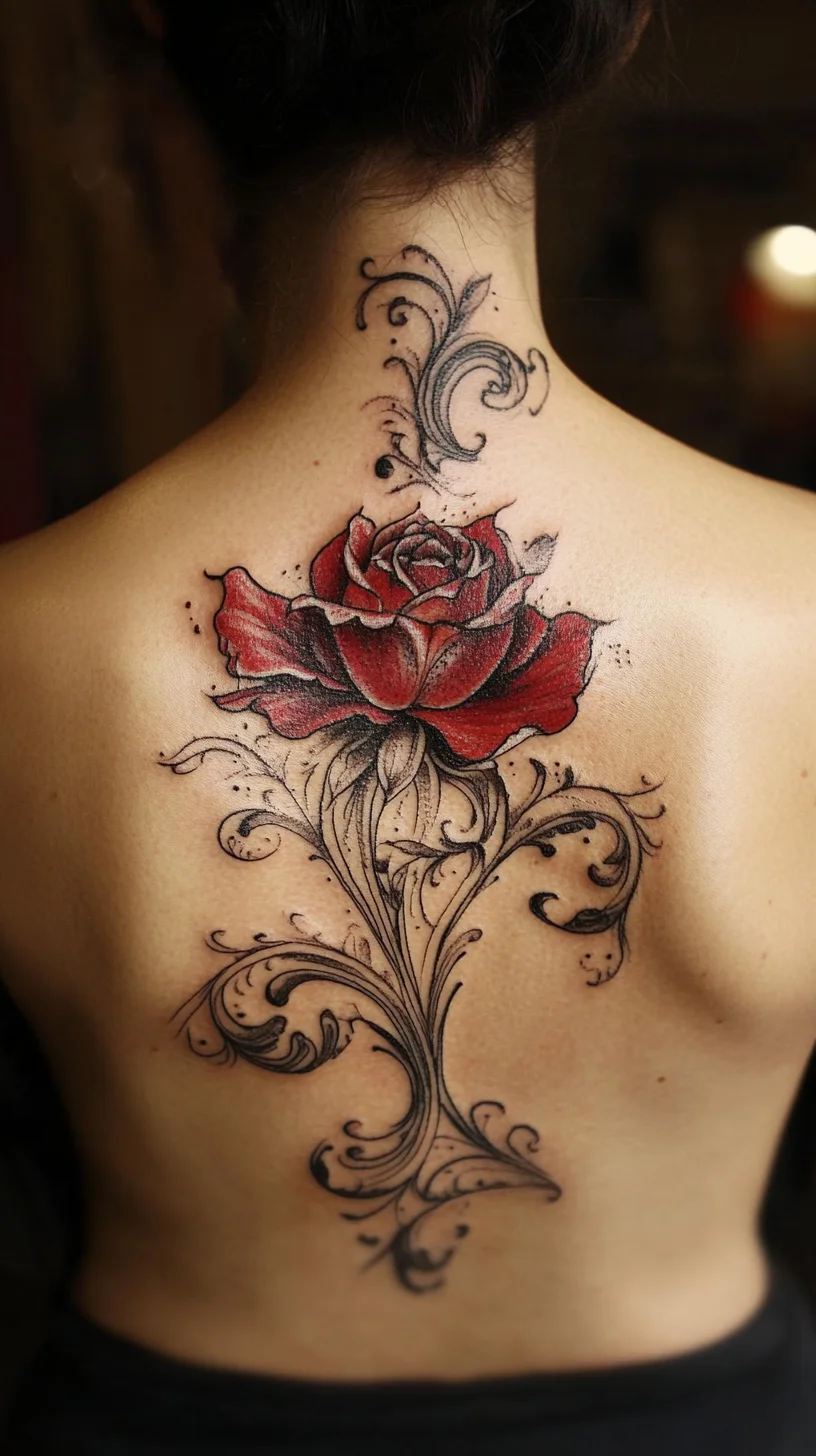 Captivating Floral Elegance: The Stunning Rose Tattoo for Timeless Beauty