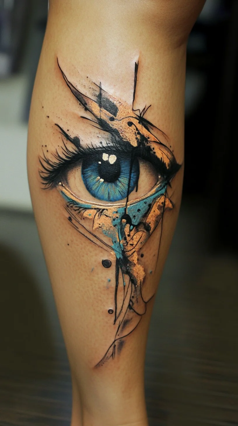 Captivating Watercolor Eye Tattoo: A Daring Expression of Artistry and Individuality