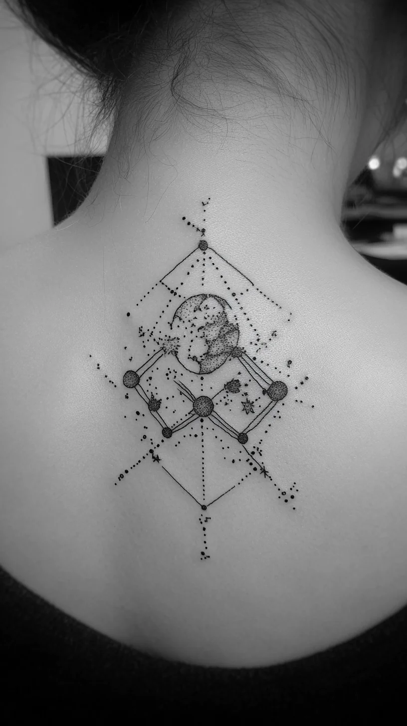 Celestial Geometry: A Stunning Tattoo Design for the Dreamers