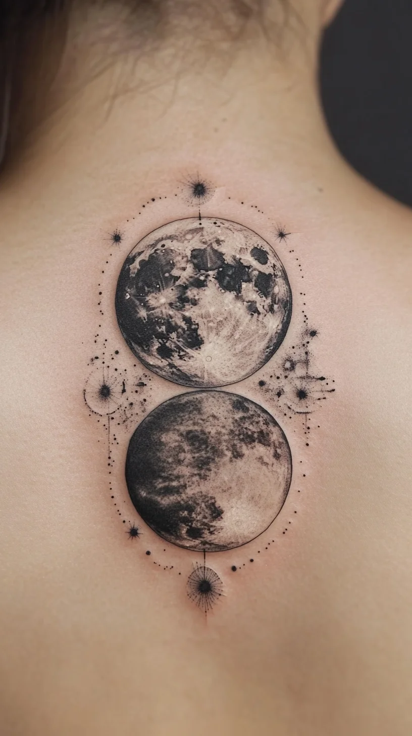 Celestial Harmony: Stunning Moon Tattoo for Cosmic Enthusiasts