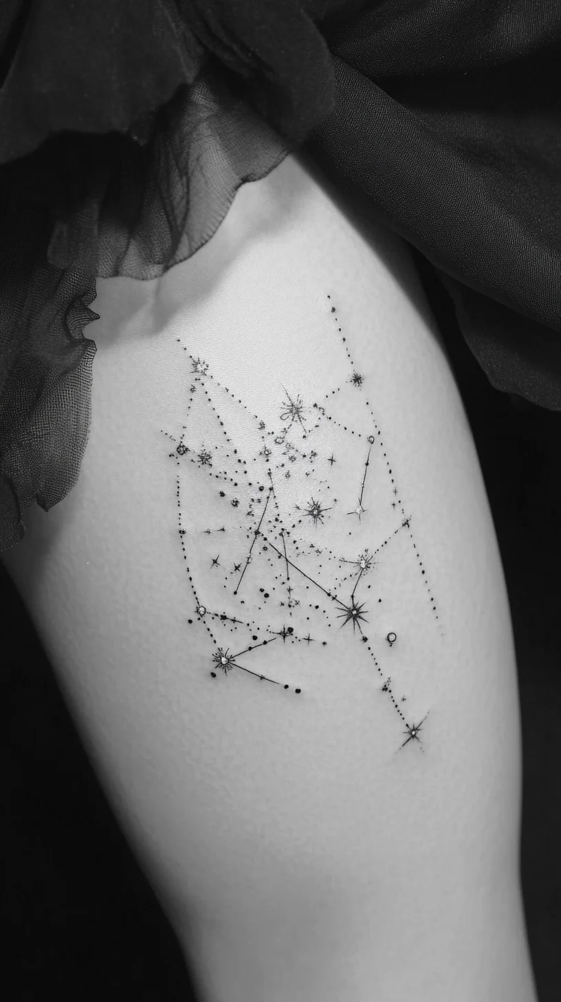 Celestial Ink: Dazzling Constellation Tattoo That Shines Like the Night Sky