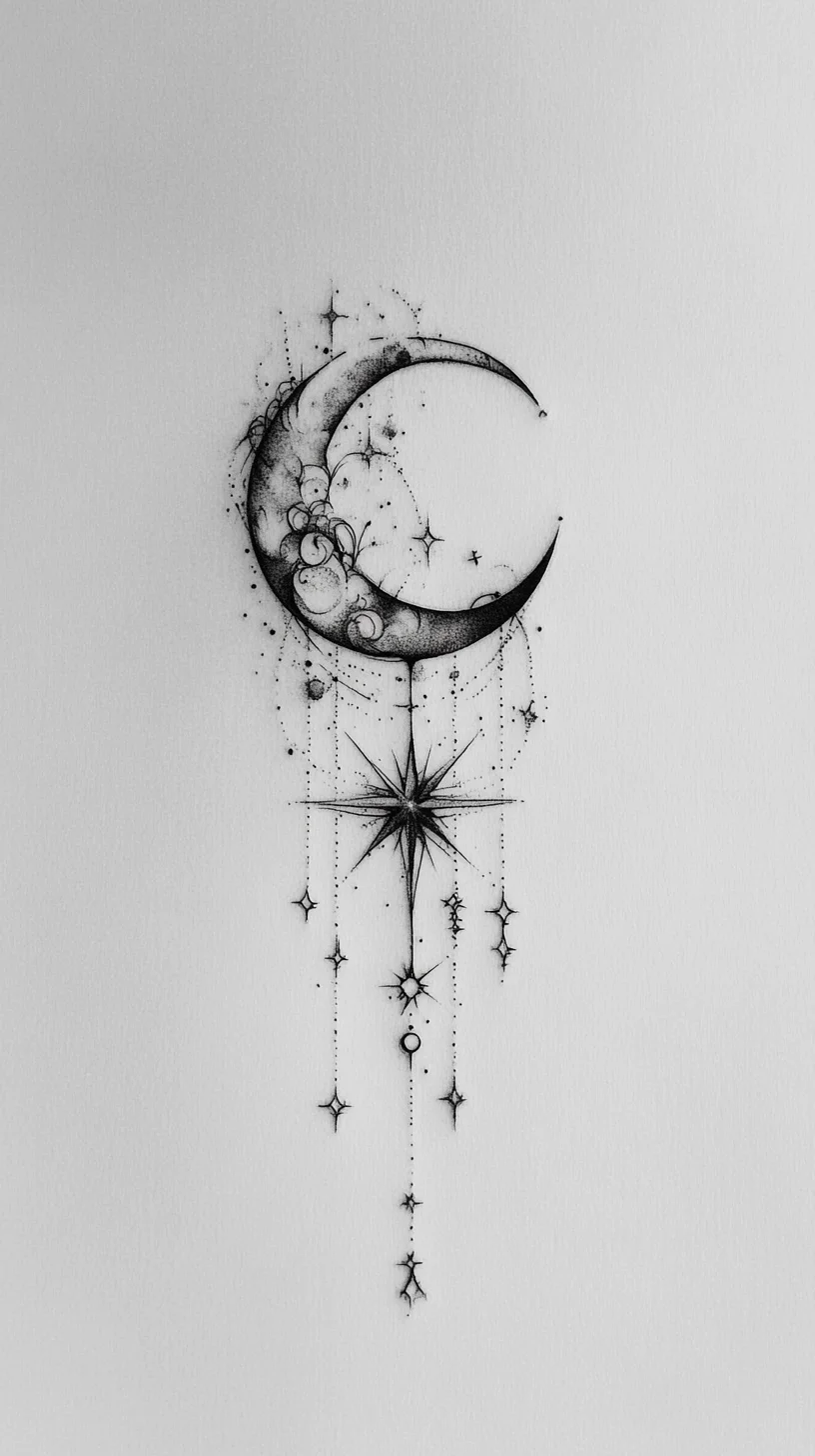 Celestial Ink: Embrace Ethereal Moon and Star Tattoo Inspirations