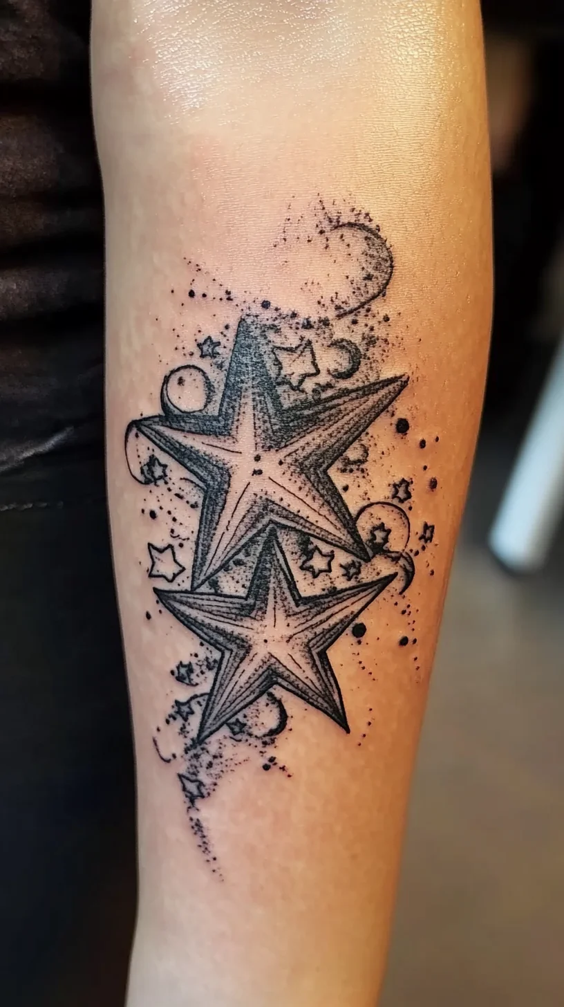 Dazzling Star Ink: A Stellar Tattoo Design for the Bold and Creative