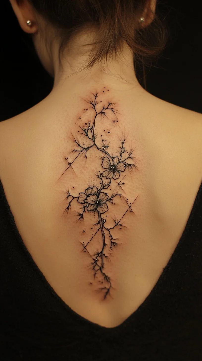 Delicate Floral Back Tattoo: A Beautiful Blend of Nature and Artistry