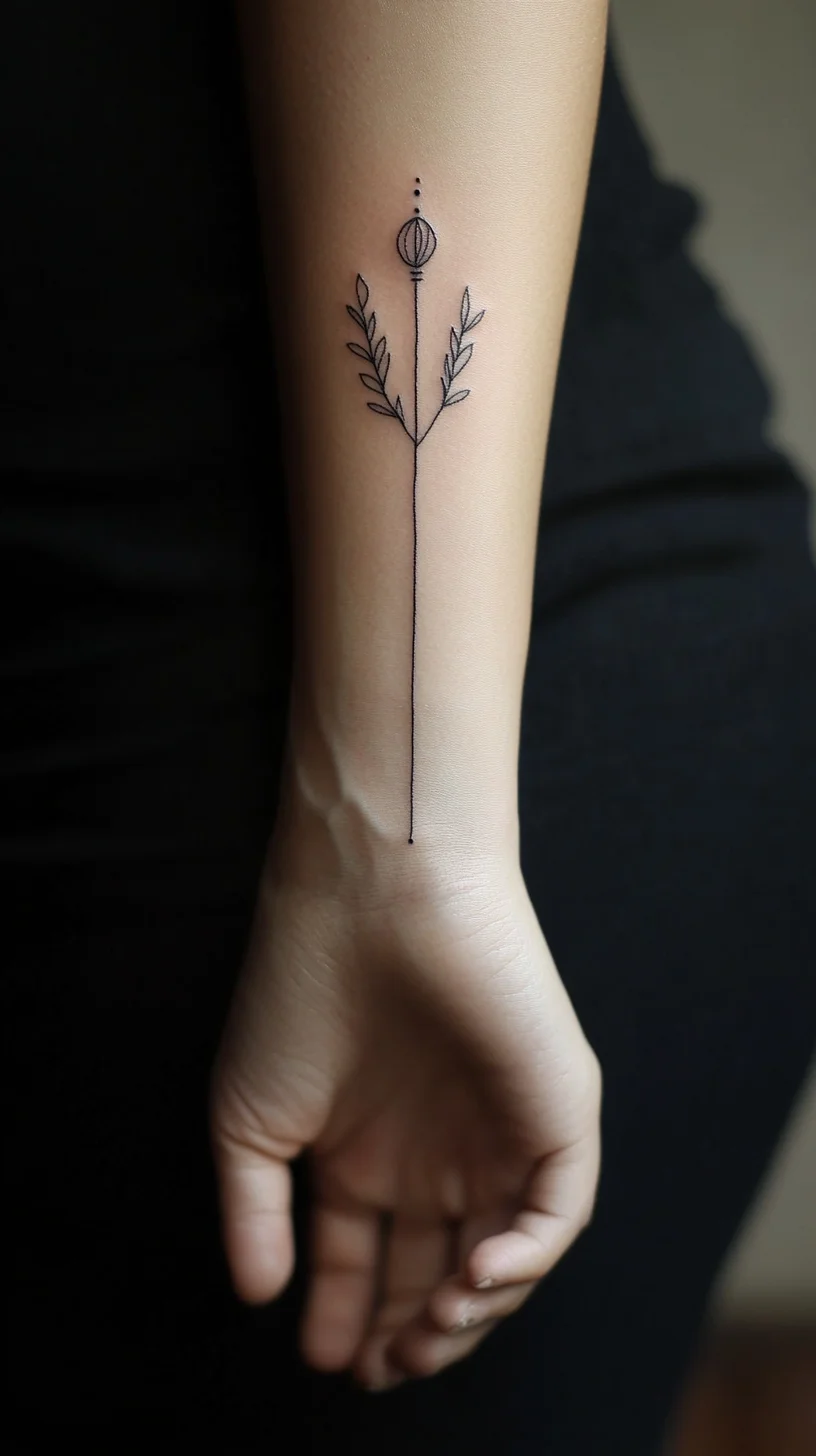 Delicate Minimalist Floral Tattoo: Simple Elegance for Every Style