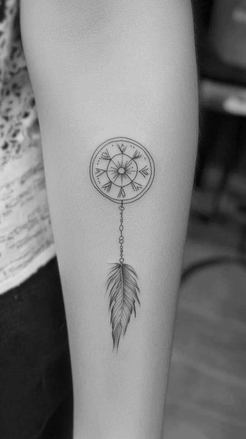 Dreamy Dreamcatcher Tattoo: A Symbol of Protection and Serenity