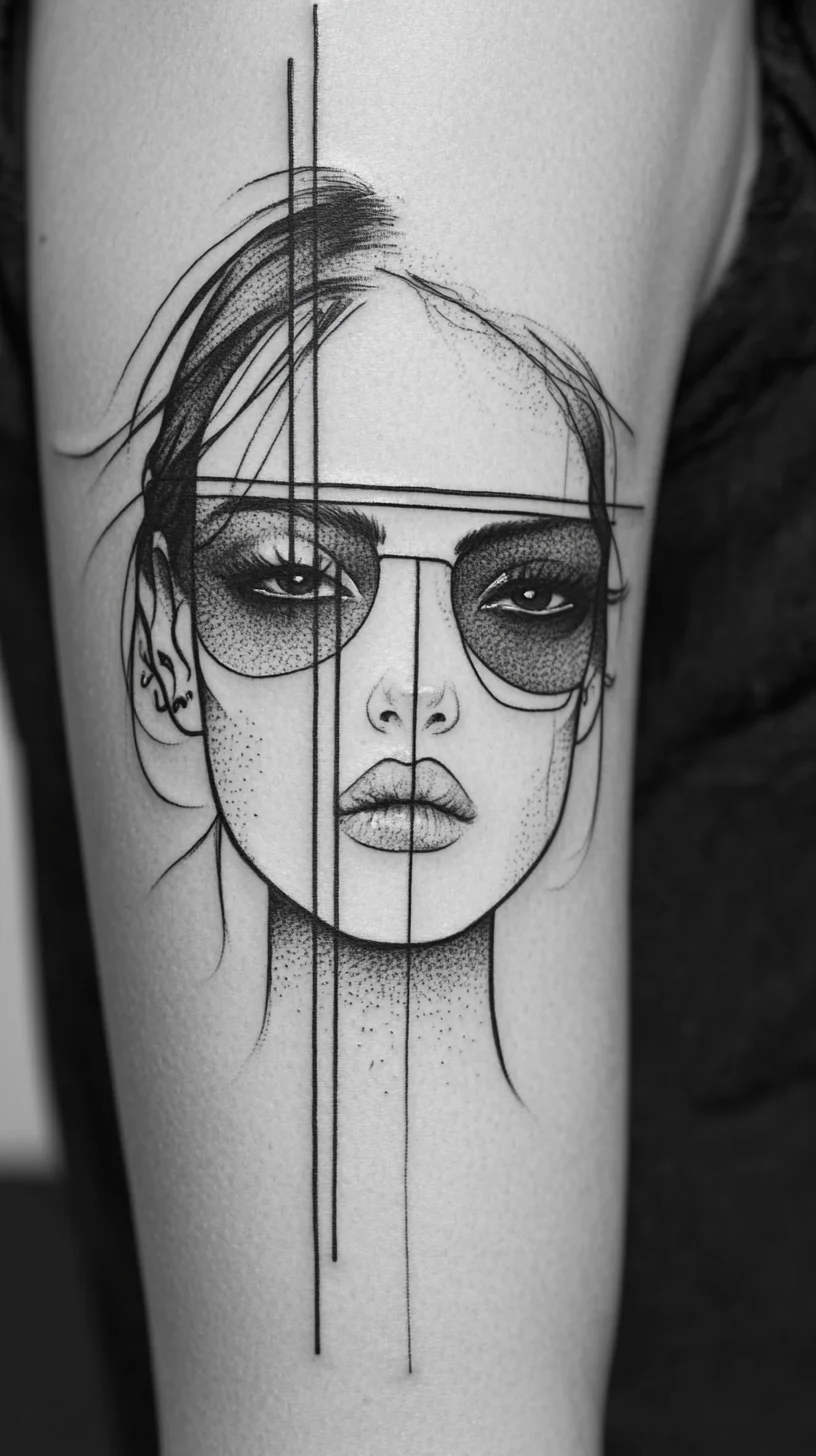 Edgy Elegance: Minimalist Tattoo Portraits for a Chic Statement