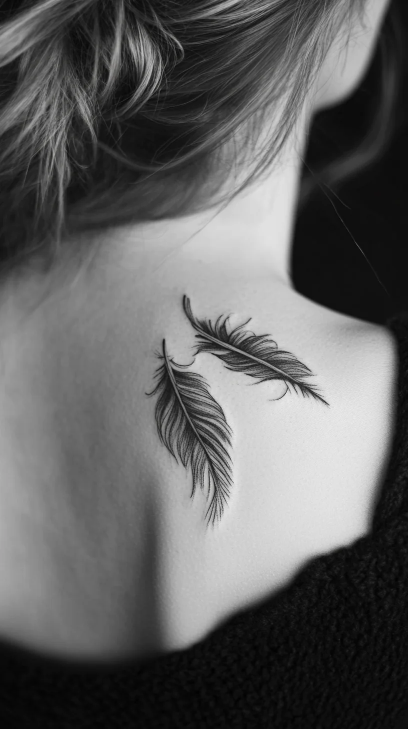 Effortless Elegance: Feather-Inspired Tattoos for a Touch of Whimsy