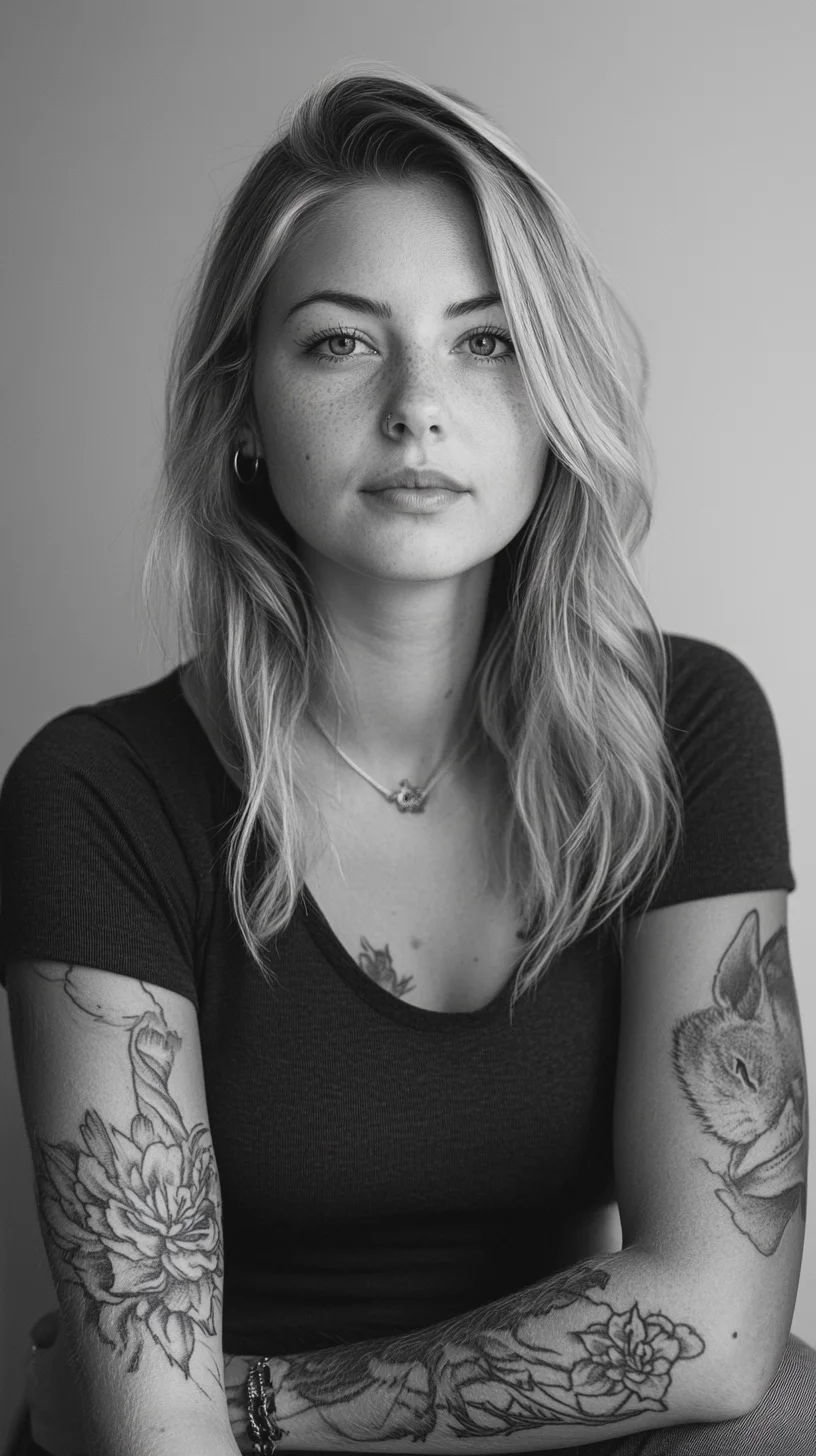 Effortless Waves: The Perfect Blend of Casual Chic and Edgy Tattoos