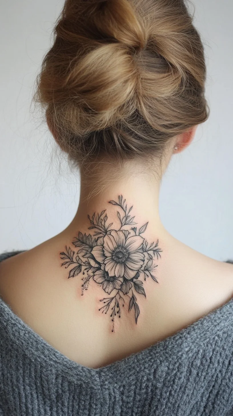 Effortlessly Elegant Floral Tattoo: A Chic Statement for Any Occasion