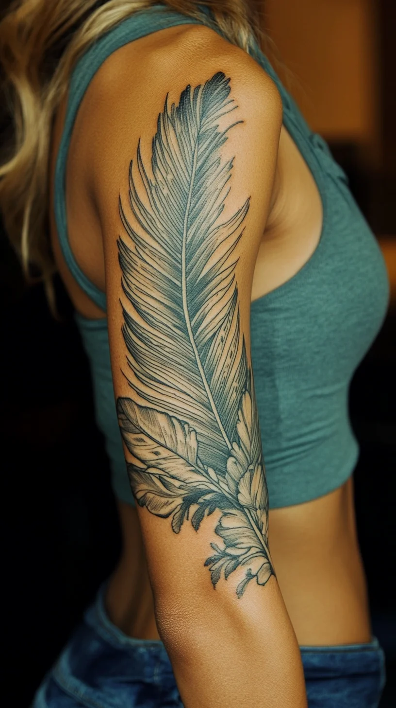 Effortlessly Elegant: The Stunning Feather Tattoo as a Statement Piece