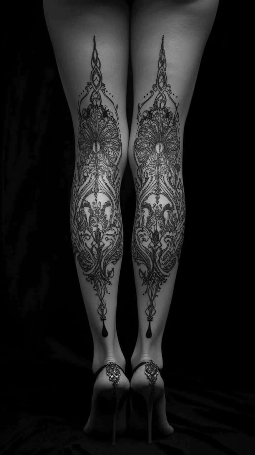 Elegant Black Lace Tattoo: A Stunning Fusion of Art and Skin