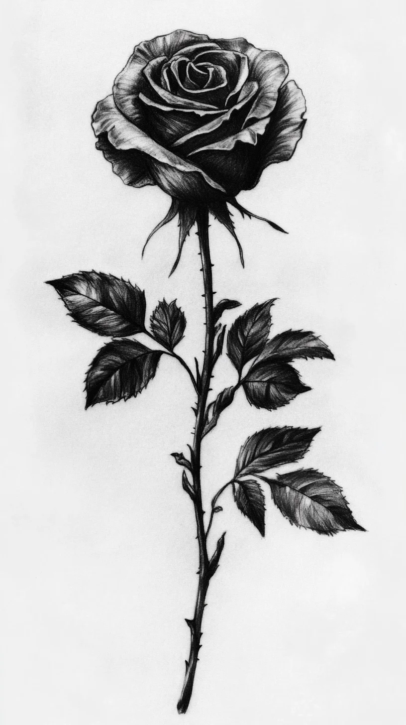 Elegant Black Rose Tattoo: A Timeless Tribute to Beauty and Strength