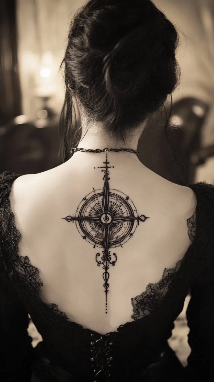 Elegant Compass Tattoo: A Timeless Symbol of Direction and Adventure