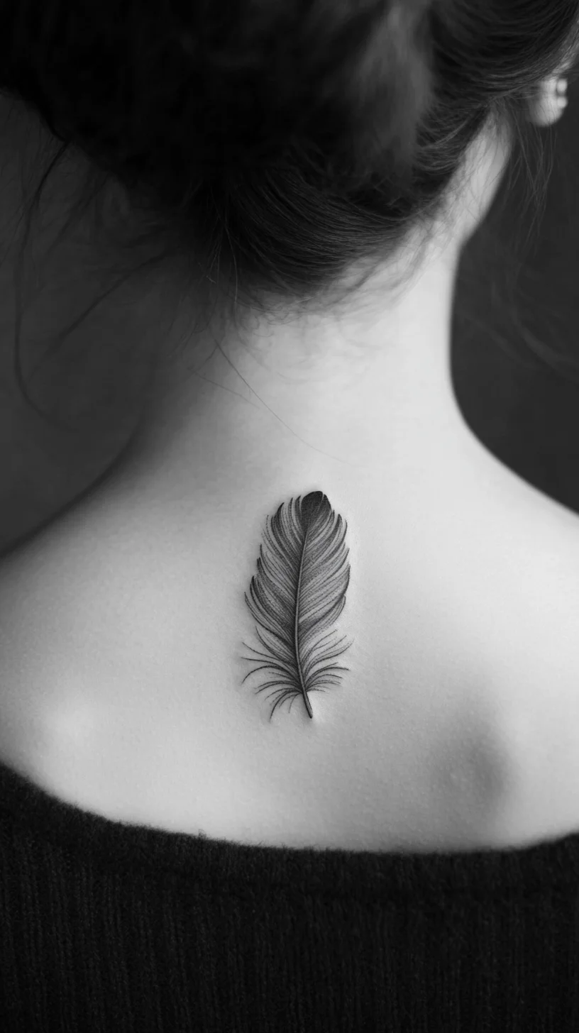 Elegant Feather Ink: A Timeless Tattoo for Effortless Grace