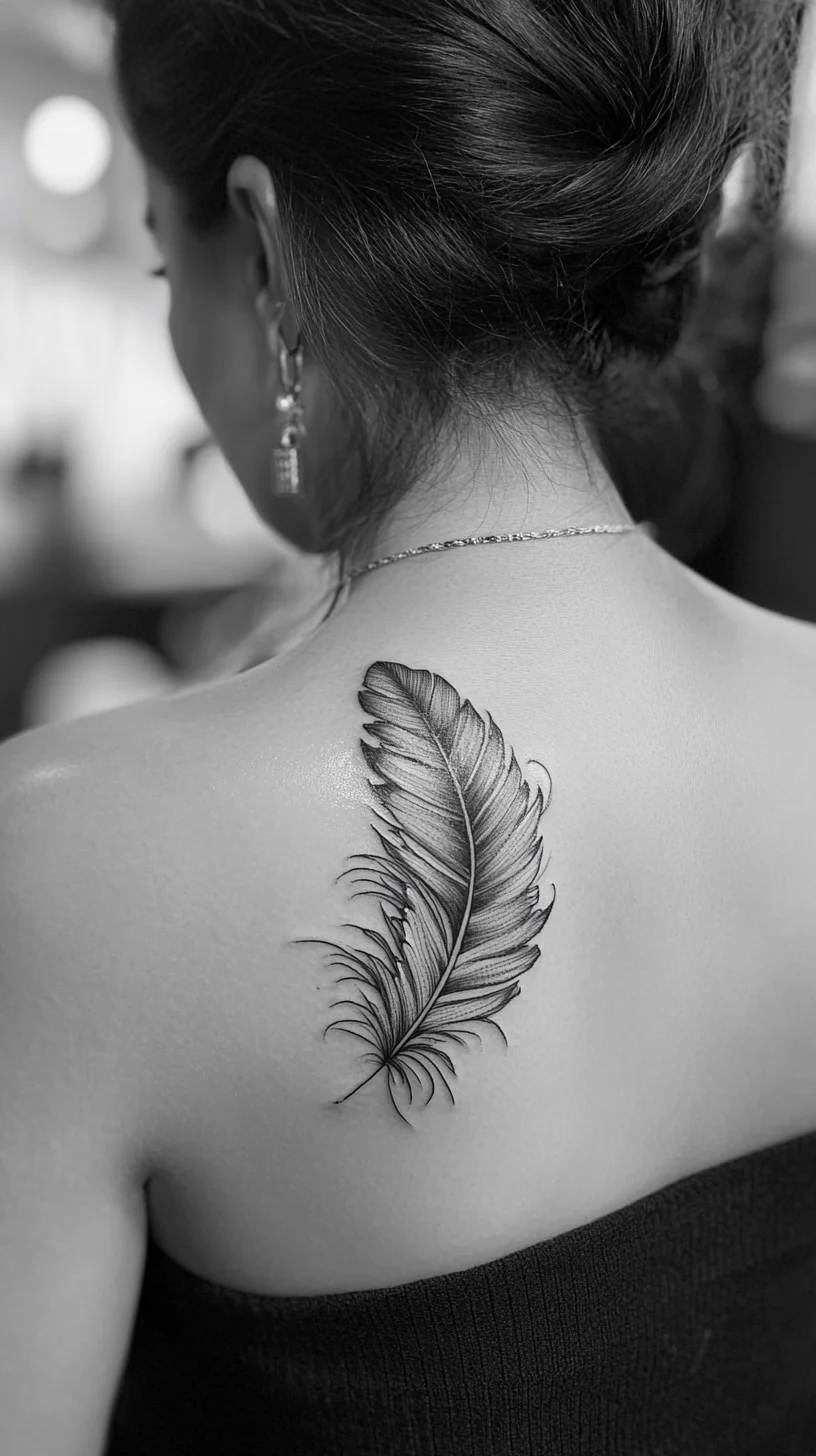 Elegant Feather Tattoo: A Symbol of Freedom and Grace