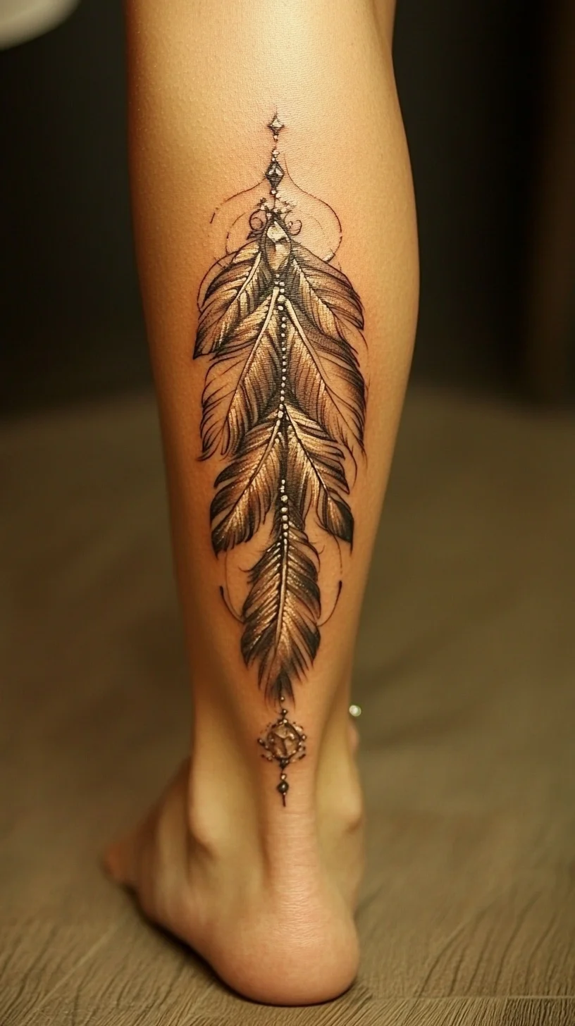 Elegant Feather Tattoo: A Testament to Nature's Beauty and Grace