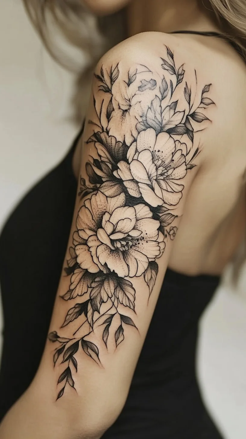 Elegant Floral Arm Tattoo: A Timeless Statement of Beauty and Grace