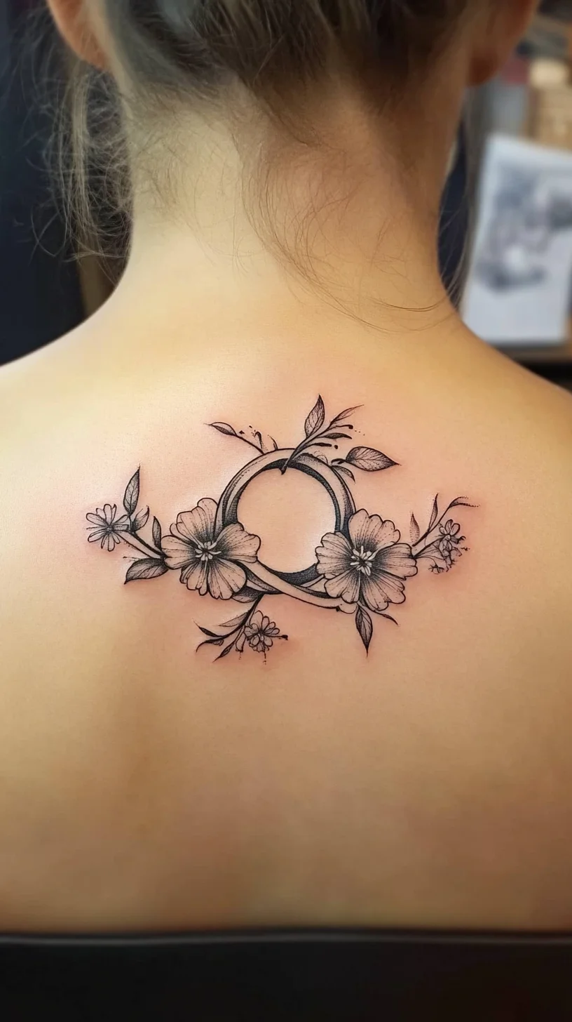 Elegant Floral Circle Tattoo: A Timeless Blend of Nature and Artistry