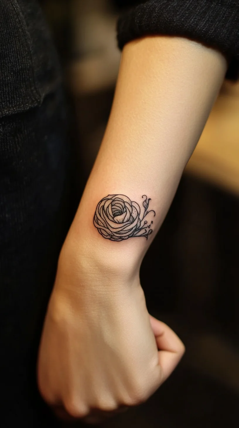 Elegant Floral Minimalism: A Tattoo That Speaks Volumes