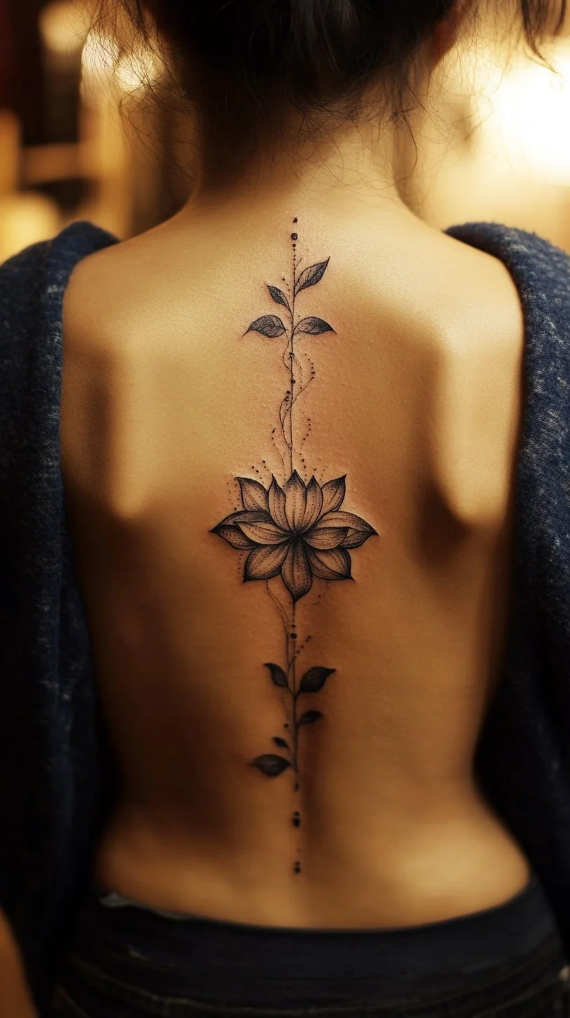 Elegant Floral Spine Tattoo: Embrace Nature’s Beauty on Your Skin