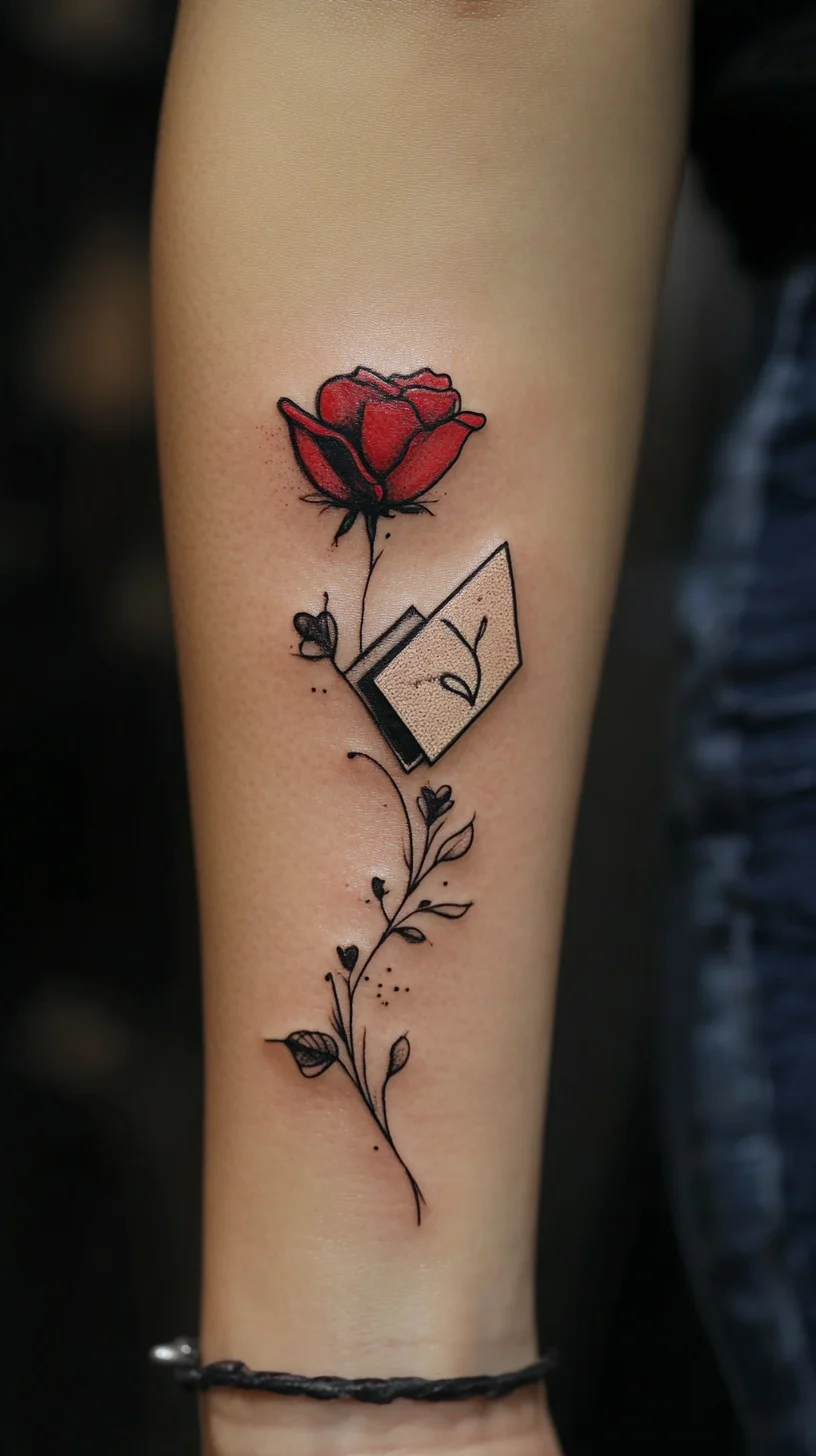 Elegant Floral Tattoo: A Chic Blend of Nature and Minimalism