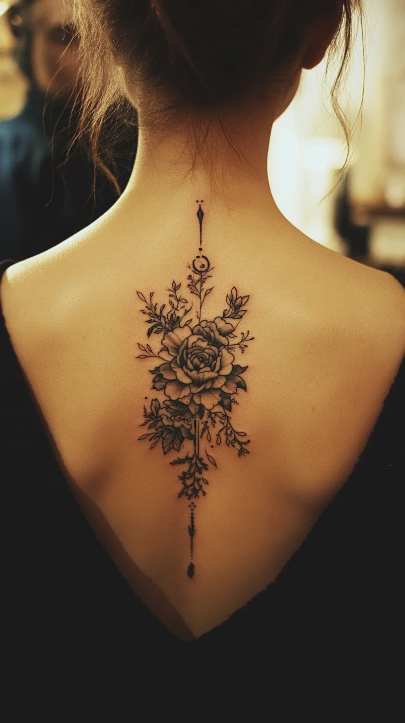 Elegant Floral Tattoo: A Stunning Statement Piece for the Minimalist Soul