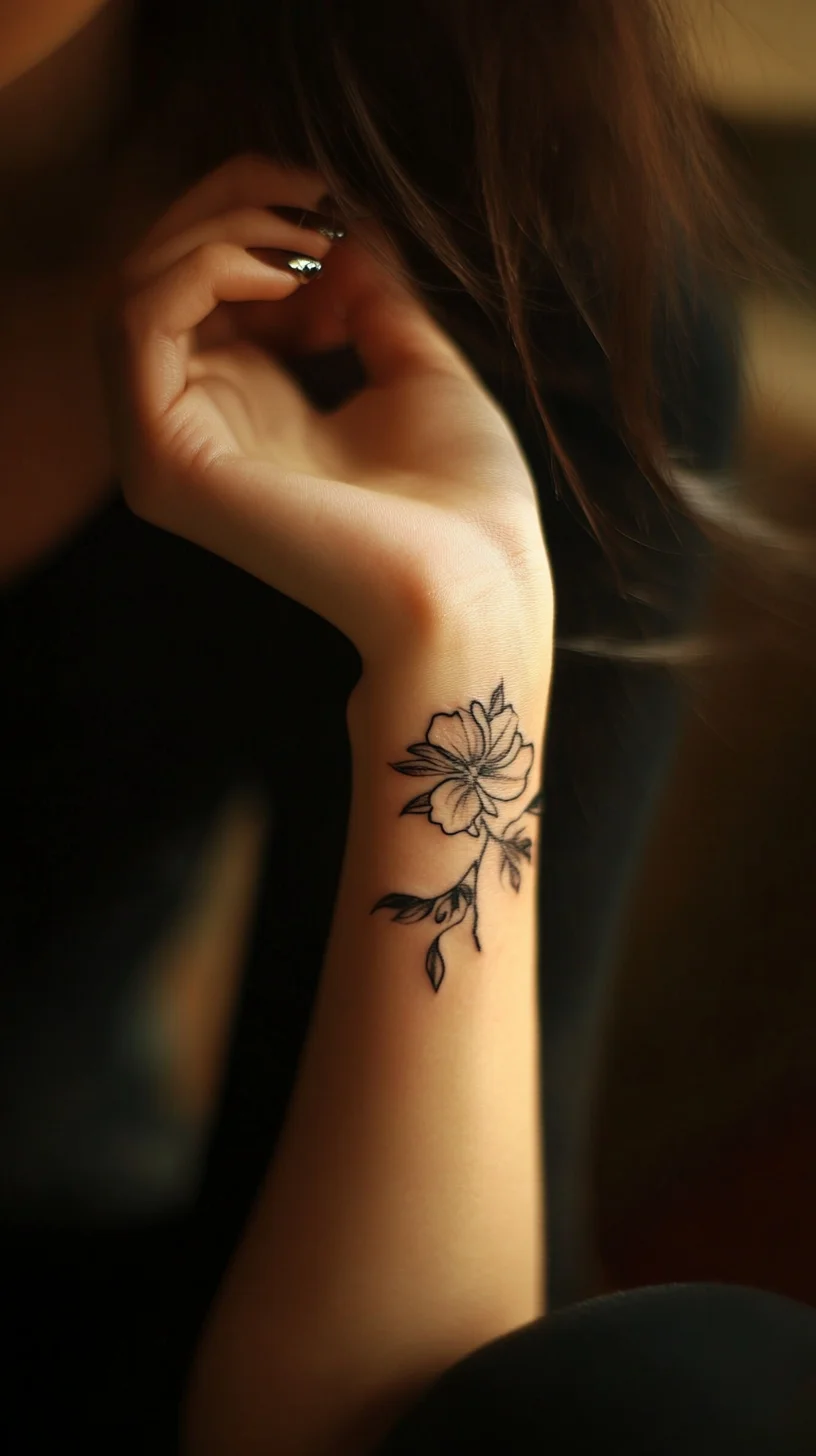 Elegant Floral Tattoo: A Timeless Expression of Beauty and Femininity