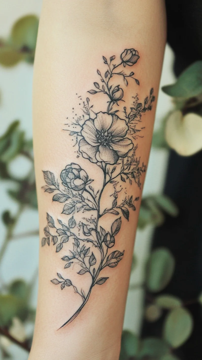 Elegant Floral Tattoo: A Timeless Expression of Nature's Beauty