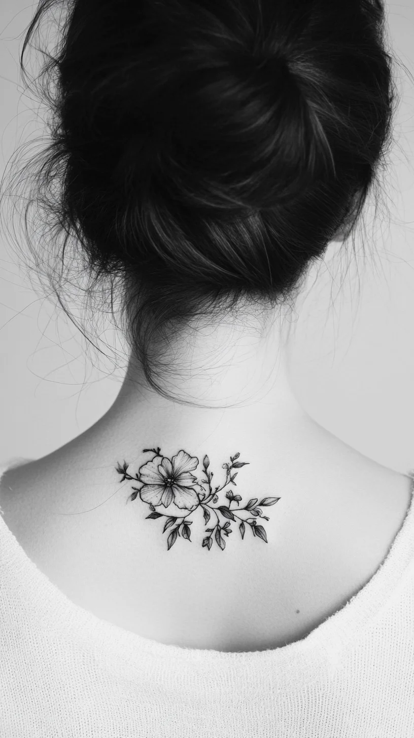 Elegant Floral Tattoo: A Touch of Nature on Your Skin