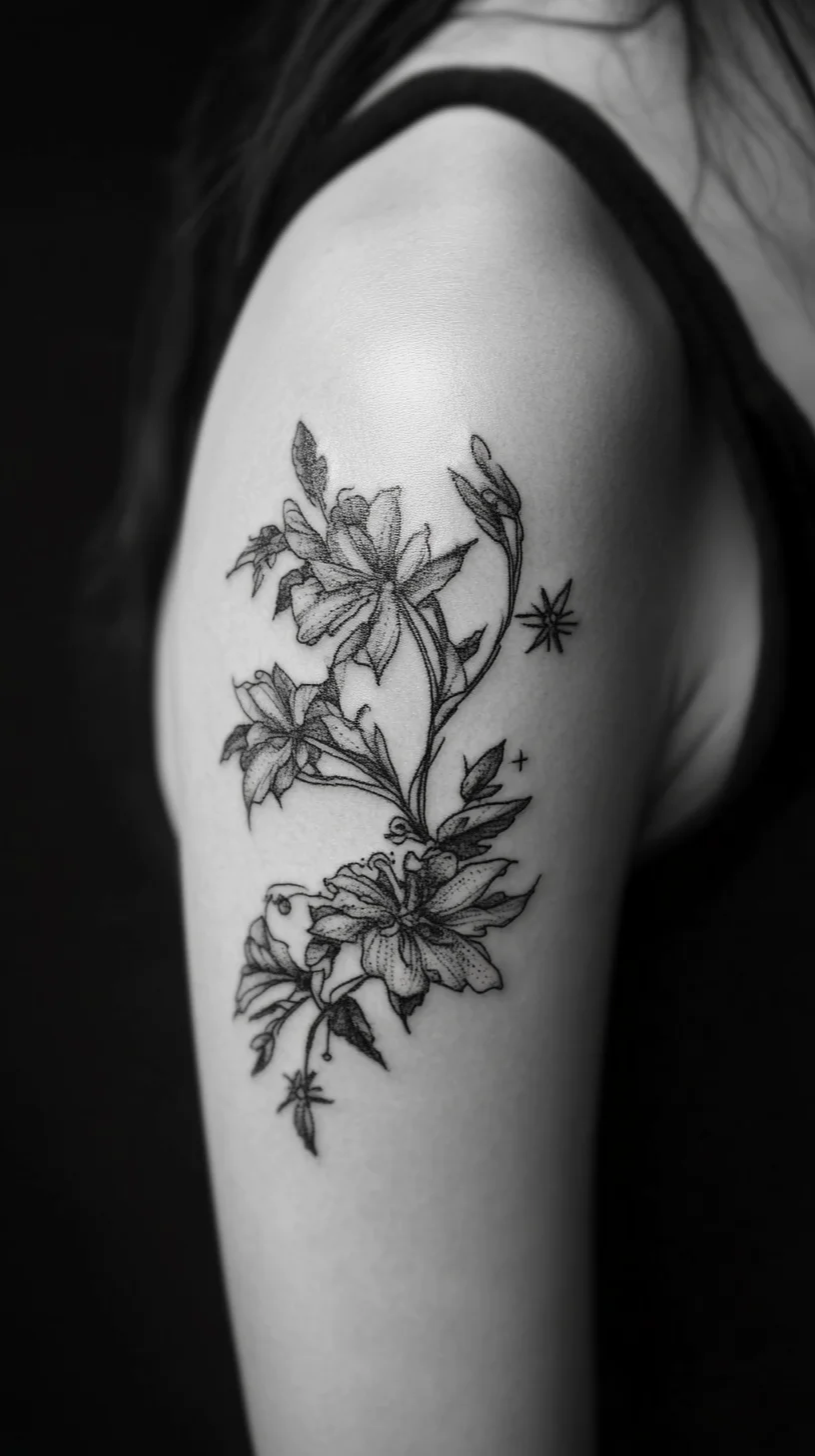 Elegant Floral Tattoo: Embrace Nature's Beauty on Your Skin