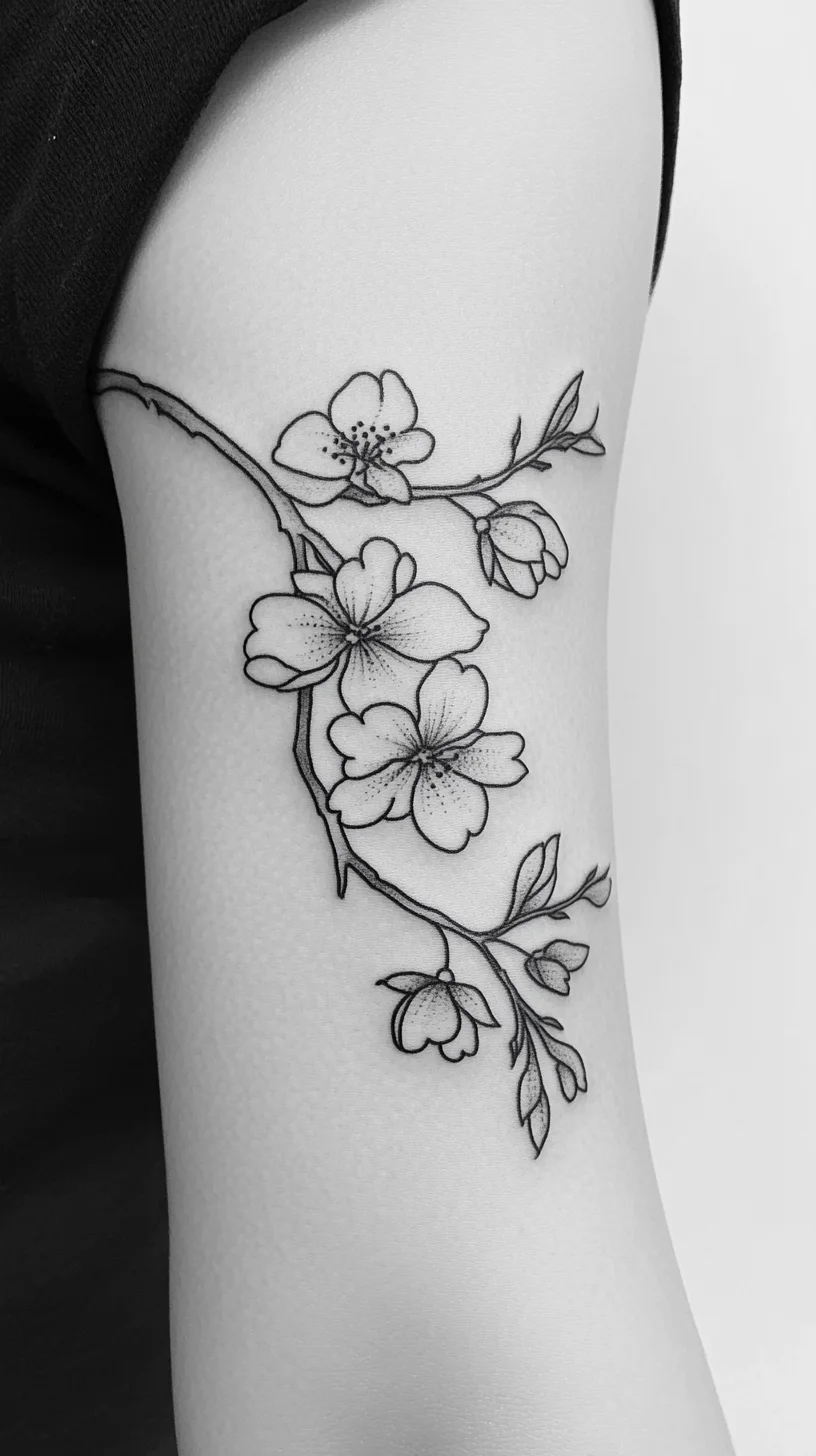 Elegant Floral Tattoos: Embrace Nature with Stunning Line Art