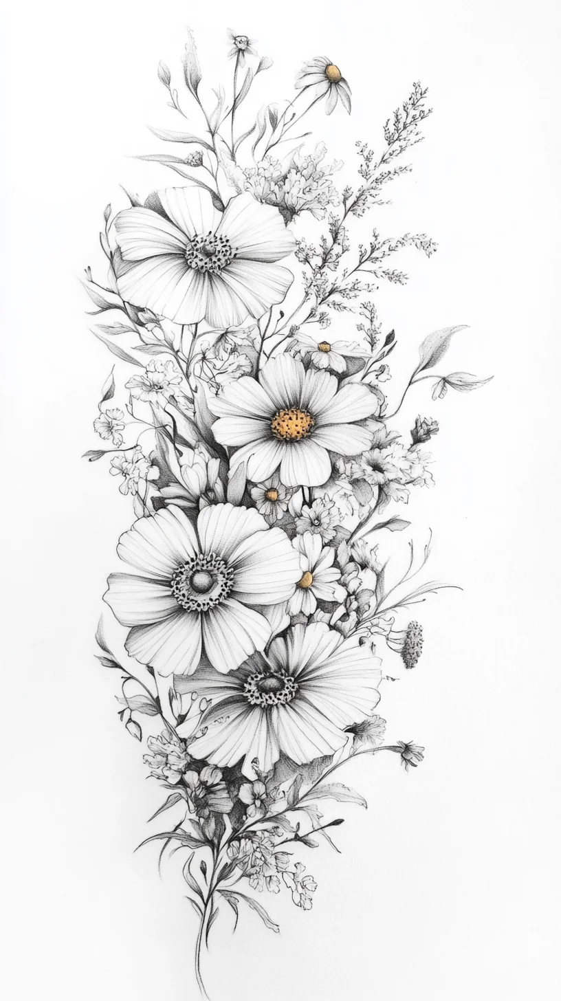 Elegant Florals: A Timeless Tattoo Design for Nature Lovers