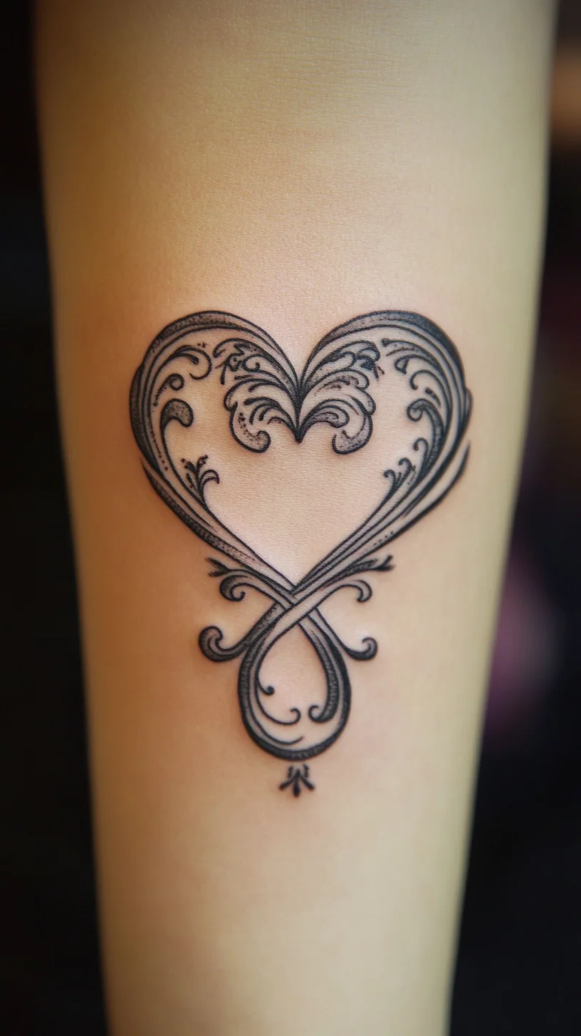 Elegant Infinity Heart Tattoo: A Timeless Expression of Love and Commitment