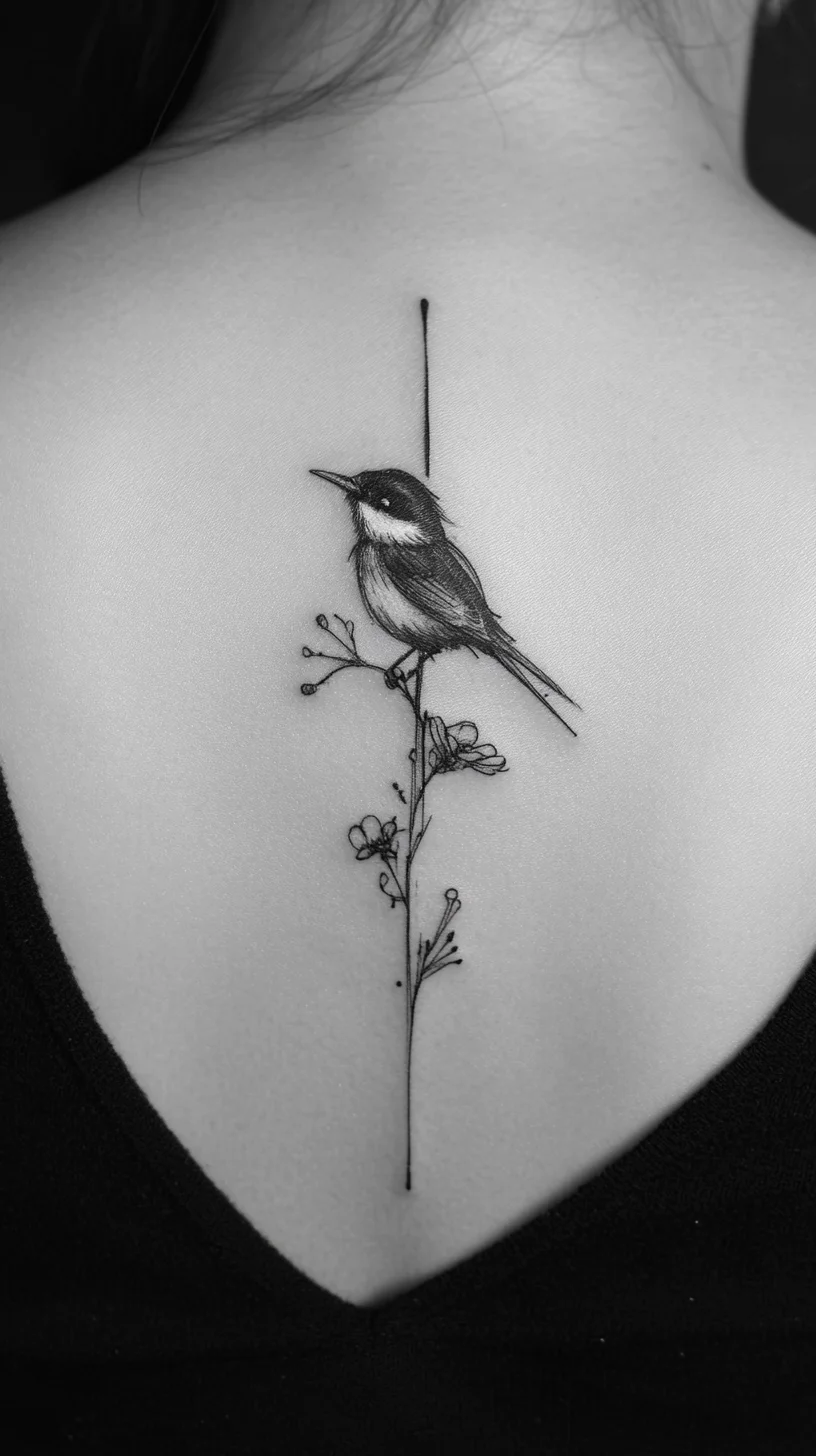 Elegant Ink: A Whimsical Bird Tattoo for Nature Lovers