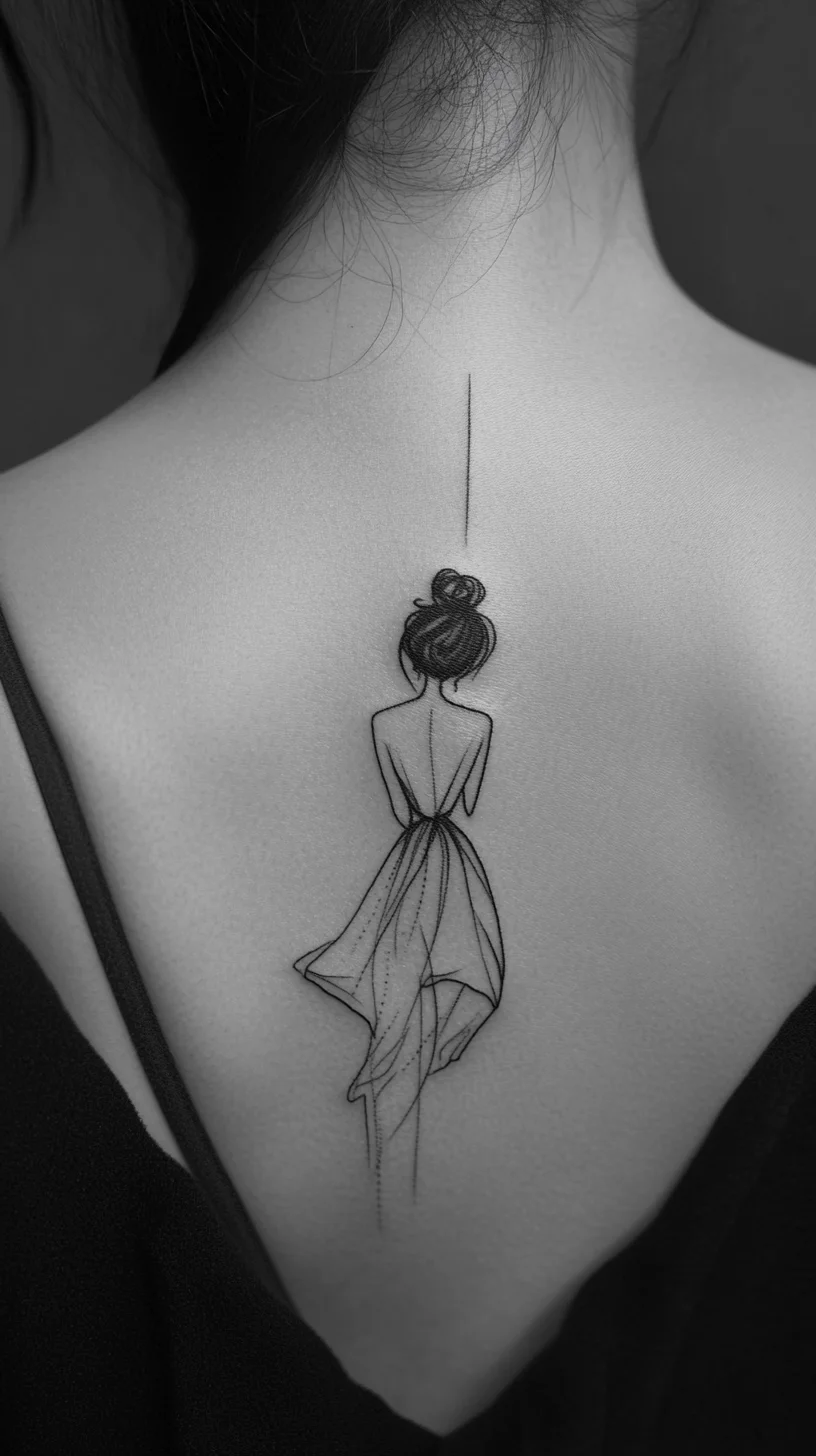 Elegant Line Art: A Chic Tattoo Inspiration for the Modern Minimalist