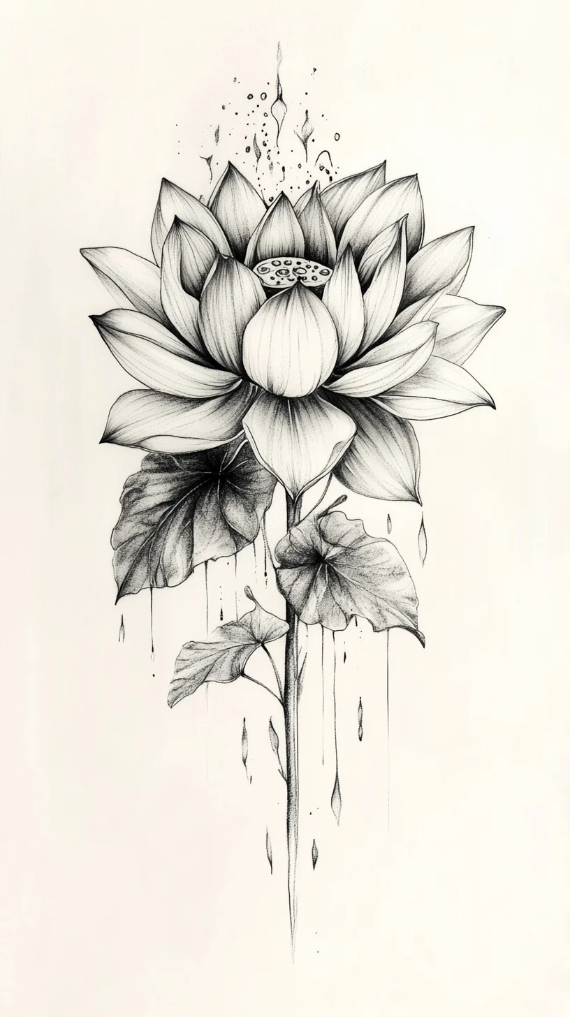 Elegant Lotus Tattoo: A Symbol of Beauty and Resilience