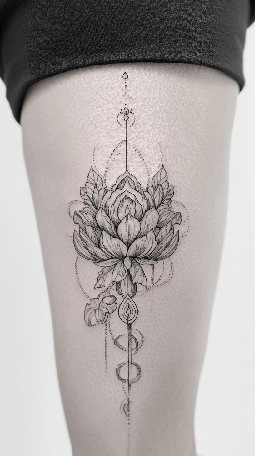 Elegant Lotus Tattoo: A Symbol of Beauty and Spiritual Growth