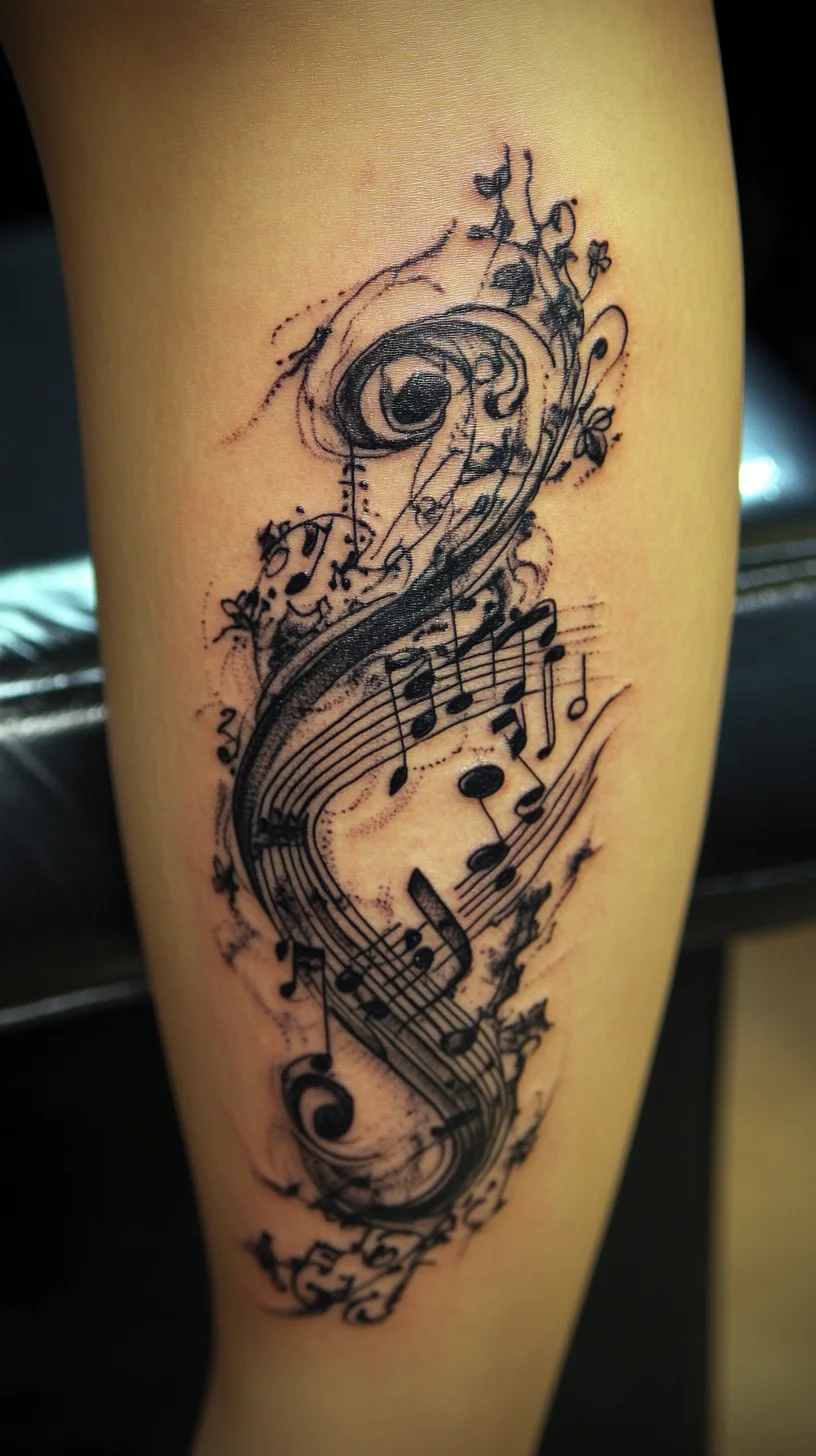 Elegant Melody: A Tattoo Design That Harmonizes Art and Music