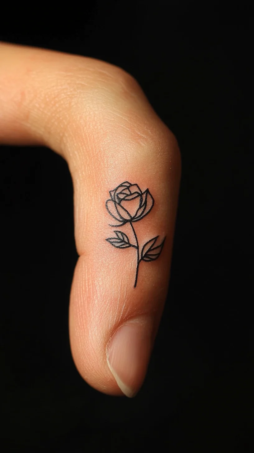 Elegant Minimalism: The Chic Small Rose Tattoo Trend for Subtle Symbolism