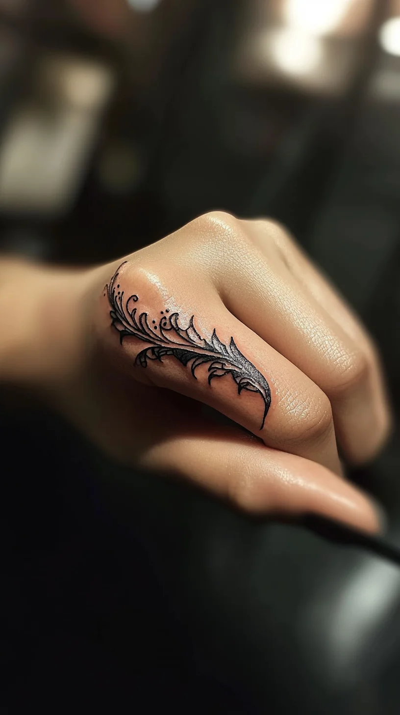 Elegant Minimalism: The Intricate Leafy Tattoo for a Timeless Look