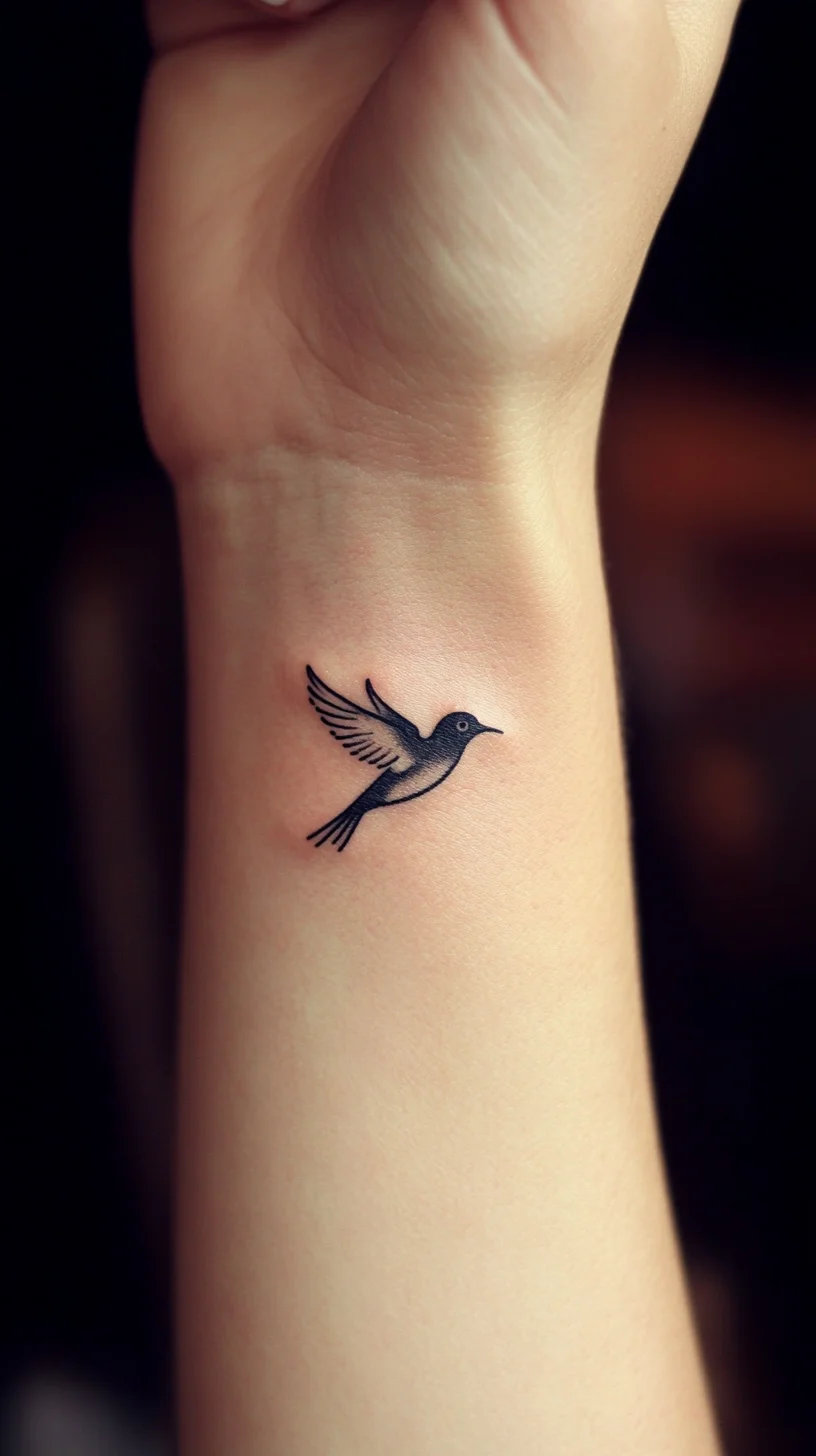 Elegant Minimalism: The Perfect Hummingbird Tattoo for Subtle Personality