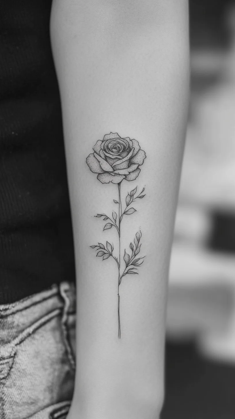 Elegant Minimalism: The Timeless Rose Tattoo for Every Aesthetic