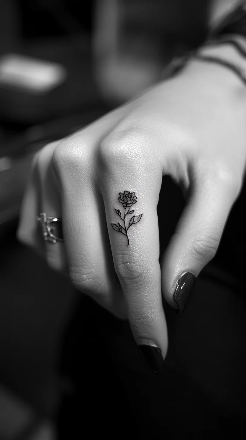 Elegant Minimalist Rose Tattoo: A Timeless Statement of Beauty